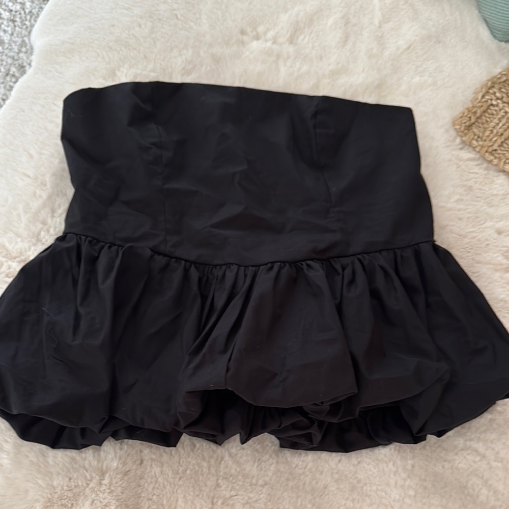 Black peplum top